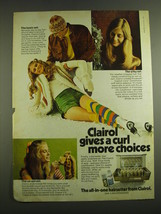 1971 Clairol All-in-One Hairsetter Ad - Clairol gives a curl more choices - $18.49