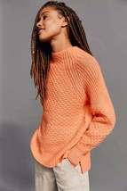 Anthropologie Women&#39;s Sweater Coral Bia Mock Neck Tunic  Size XL - $48.51