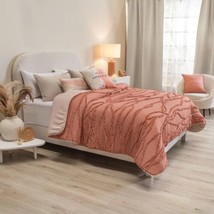 Cataluña Jacquard Texture Reversible Comforter Set 5PCS California King Size - £170.13 GBP