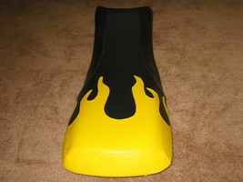 Honda TRX300ex 300ex Seat Cover Black and Yellow Flame Seat Cover - $31.95