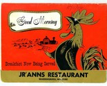 JR&#39; Anns Restaurant Menu Warrensburg Missouri 1988 - £14.23 GBP