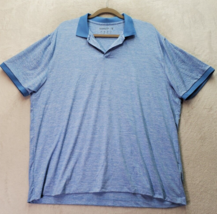 Abercrombie &amp; Fitch Polo Shirt Mens 2XL Blue Space Dye Soft Air Moisture Wicking - £15.95 GBP