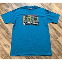 Vintage Washington DC 80&#39;s Mens T-Shirt Hanes XL Single Stitch Skyline R... - £9.74 GBP