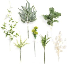 Serra Flora Artificial Greenery Spray Box Set(Pack Of 28Pcs) With 7, White&amp;Green - $32.99