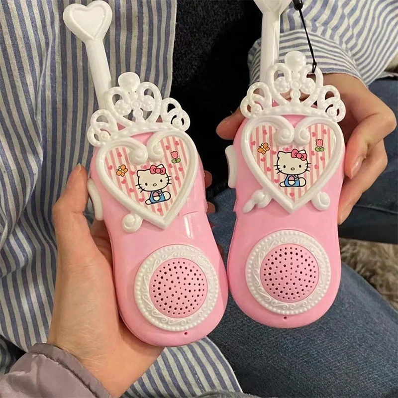 2Pcs Sanrio Hello Kitty Walkie Talkie Mini Toys Kawaii High Value Handheld - £15.61 GBP+