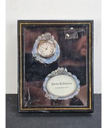 Estate Collection Linden 2&quot; Mini Quartz Clock and 3&quot; X 2&quot; Photo Frame Fl... - $239.99 MXN