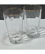 2 NEW Gorham Andante Gold High Ball Tall Crystal Glasses Tumblers - £26.29 GBP