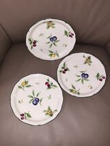 3 Noritake Fruit Parfait Bread Butter Plates 7” inch Japan Dessert Scall... - $13.87