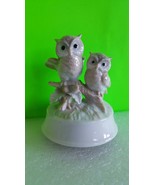 Vintage Owl Music Box Porcelain Owl Figurine Decorative Wind Up Japan Sh... - £11.79 GBP