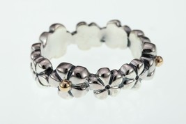 PANDORA Ale Sterlingsilber Daisy Ehering mit Gold Akzent Ring Größe 6.25 - $200.84