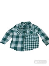 Genuine Kids OshKosh Shirt Boys Green  Plaid Western Shirt  Sz 2T - £6.23 GBP