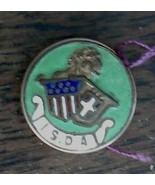 Vintage Small Enameled I.S.D.A. Button, VERY GOOD CONDITION - $112.71 MXN
