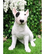 Large Lifelike Comical Bull Terrier Sitting Statue 16&quot; L Fine Pedigree D... - $192.09 CAD