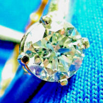 Earth mined Diamond Deco Engagement Ring 14k Gold Vintage Solitaire Size 5.5 - £4,611.37 GBP