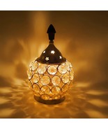 Brass Akhand Diya for Puja Brass Crystal Oil Lamp - Small - $19.79