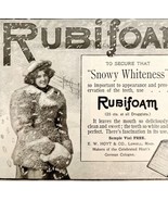 Rubifoam Mouthwash 1897 Advertisement Victorian Snowy Whiteness Dental D... - $27.43 CAD