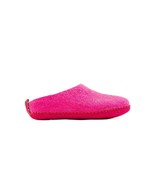 Fuchsia Indoor Handmade Open Heel Slippers with Leather Sole - Special Edition