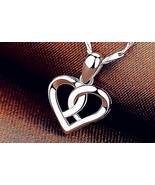 Swirl Heart Pendant 925 Sterling Silver Chain Necklace Womens Jewellery ... - £15.72 GBP