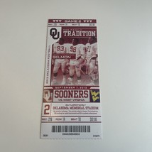 2013 Oklahoma Sooners Football Ticket Stub West Virginia Norman OU - $191.24 MXN