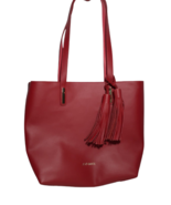 Joy&amp;Iman Red Leather Tote Bag with Removable Insert/Organizer  12&quot; x 14&quot; - £15.32 GBP