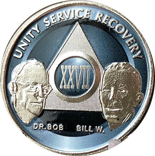 27 Year AA Founders Medallion Titanium Nickel Plated Anniversary Chip