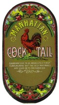 Vintage Manhattan Cock Tail, Red Rooster Whiskey Lable - $8.02