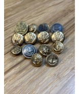 Vintage Lot of 10+ Military Buttons  USA British Canada KG JD - $14.85