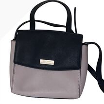 Kate Spade Laurel Mini Crossbody Leather Bi Tone Black Almondine Bag - $31.67