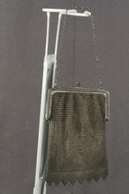 Vintage Metal Whiting &amp; Davis Fine Mesh Beaded Evening Bag Art Deco Purse 6&quot; - £51.19 GBP