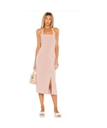 Revolve Tularosa Ashley Square Neck Button Slit Midi Dress Mauve $188, S... - $79.19