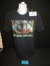 Black T-shirt Star Wars Boba Fett Mandalorian Bounty Hunter Large Size T-shirt - £15.49 GBP