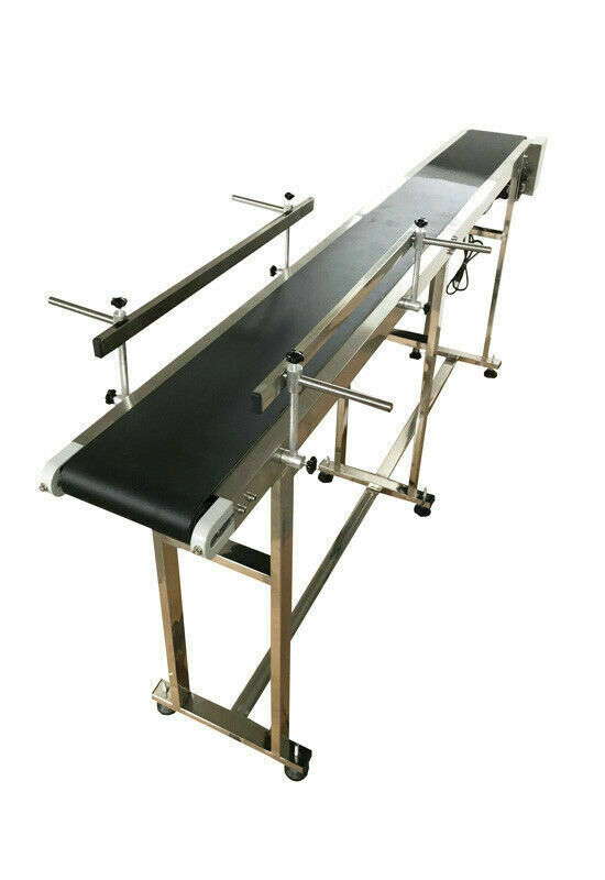 110V 82.6"Length 7.8"Width PVC Conveyor System w/Double Guardrail US Item image 3