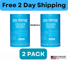 2 Pack Vital Proteins Collagen Peptides Powder, Unflavored 24 Oz  - £58.73 GBP