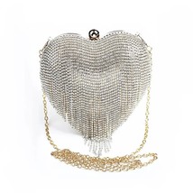  clutch purse bag luxury wedding silver crystal rhinestone tassel evening bag crossbody thumb200