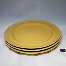 Set of 3 Pier 1 Festival Marigold 10.75&quot; DInner Plates Stoneware Discont... - £28.73 GBP