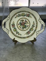 Coalport Bone China Ming Rose Tray W/ Handles, Made In England Floral, Gold Trim - £12.03 GBP