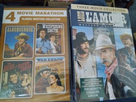 4 Movie Classic Western Collection &amp; Louis Lamour 3 Western Movie Collection - £17.84 GBP