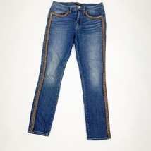 Juicy Couture Black Label Womens Skinny Jeans Blue Size 28 Side Metallic... - $249.26 MXN