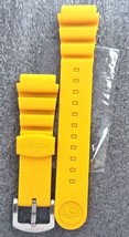 Genuine Seiko Diver&#39;s 22 mm Yellow Rubber Band Strap - £19.37 GBP