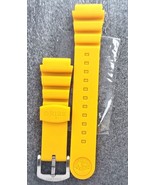 Genuine Seiko Diver&#39;s 22 mm Yellow Rubber Band Strap - £19.06 GBP