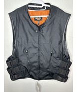 Vance Leathers Black Motorcycle Vest Men’s XXL New Old Stock - £81.84 GBP