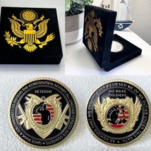 United States Military Veteran Challenge Coin Army Soldiers&#39; Oath w/ velvet case - £17.16 GBP