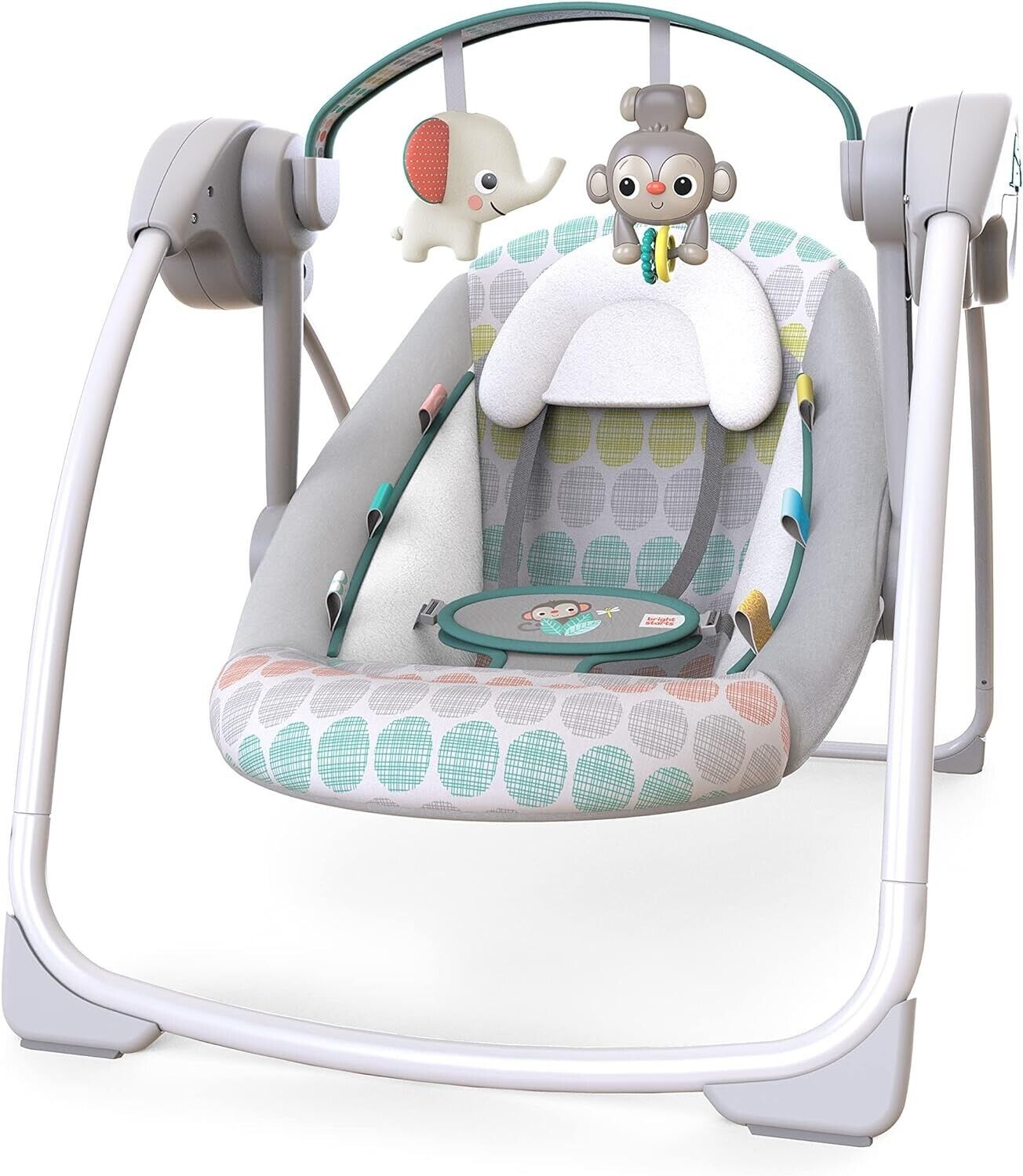 Bright Starts Portable Automatic 6-Speed Baby Swing with Adaptable Speed - £54.30 GBP
