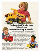 Fisher-Price Preschool Trucks 80s Toddler Toys Vintage 1985 Print Magazine Ad - £7.75 GBP