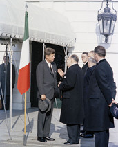 President John F. Kennedy welcomes Italian PM Fanfani to White House Pho... - $8.81+