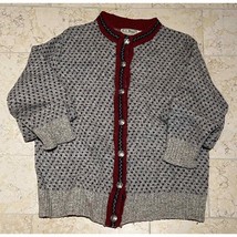 Vintage Lands Ends Women&#39;s wool Birdseye button up cardigan sweater, USA... - £51.25 GBP