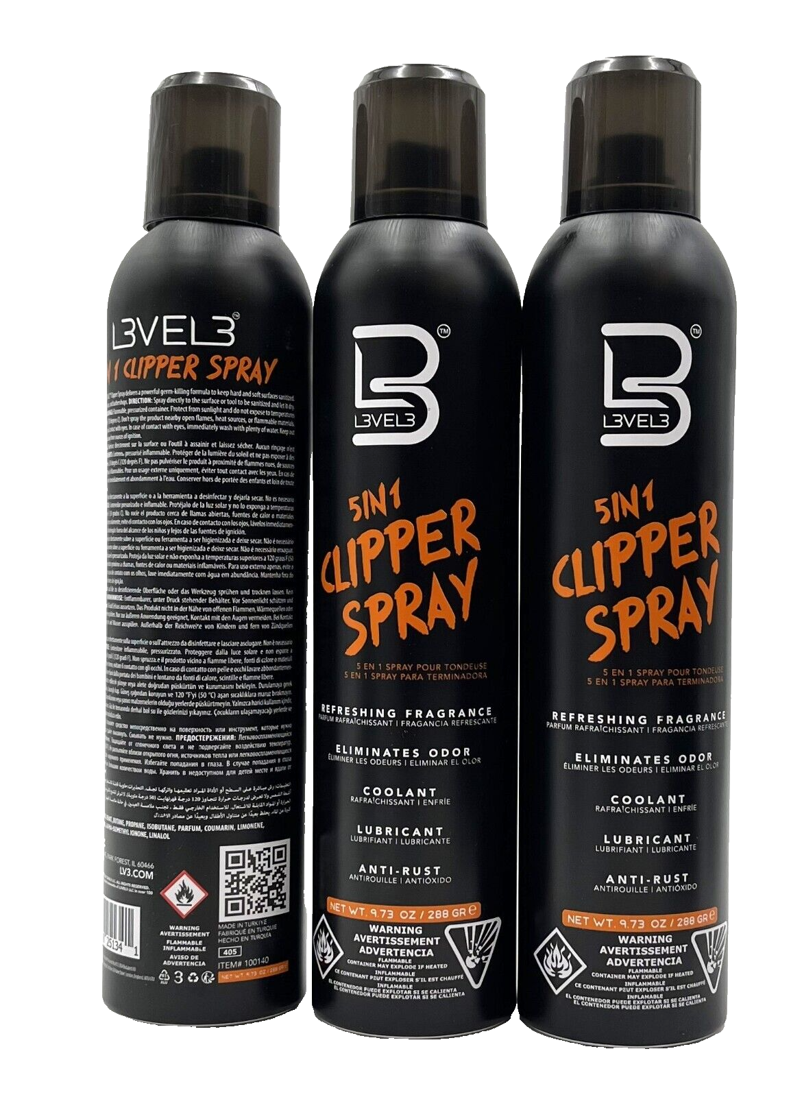 L3VEL3 5-in-1 Clipper Spray, 10.14 oz-3 Pack