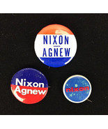 President Richard Nixon Spiro Agnew Vintage Political Pinback Buttons Lo... - £12.40 GBP