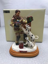 Vanmark “Christmas 2002” Fireman Dalmatians  Figurine 1st Edition KG - $39.60