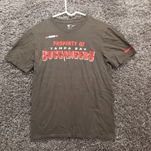 Tampa Bay Buccaneers Nike Shirt Men Small Gray Crew Tee NFL Logo Top - £3.52 GBP